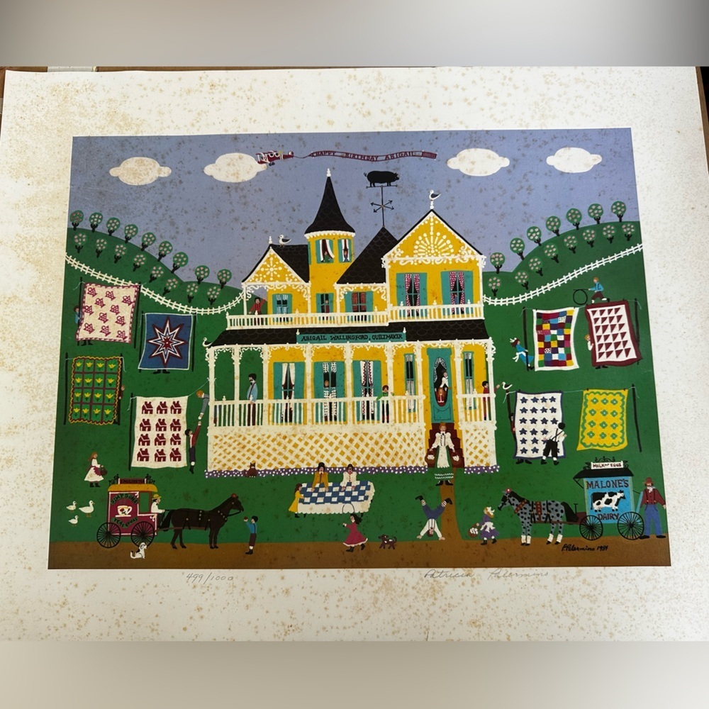 Quilter Haven" Print # 499 of 1000 Created By American Artist Cheryl Bartley.